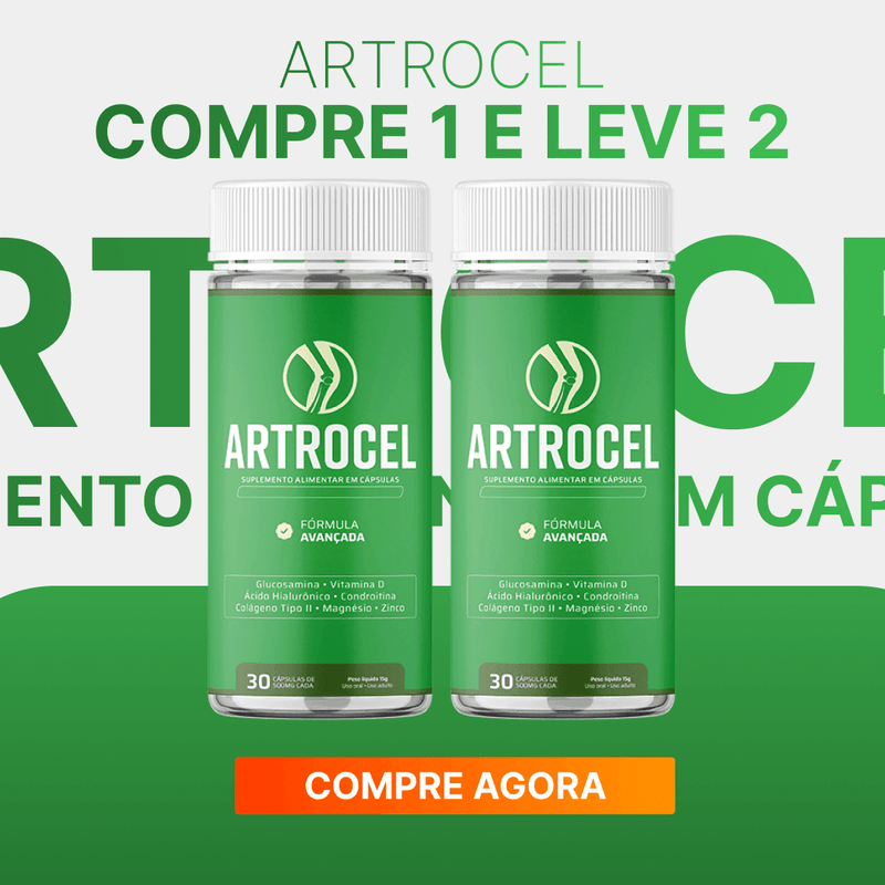 Artrocel 60 cápsulas - Suas articulações merecem o melhor - Compre 1 Leve 2 + Frete Grátis