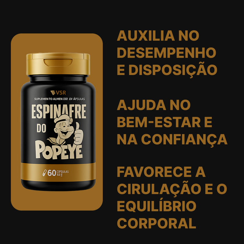 Espinafre do Popeye 60 Cáps Original - Compre 1 Leve 2 + Frete Grátis