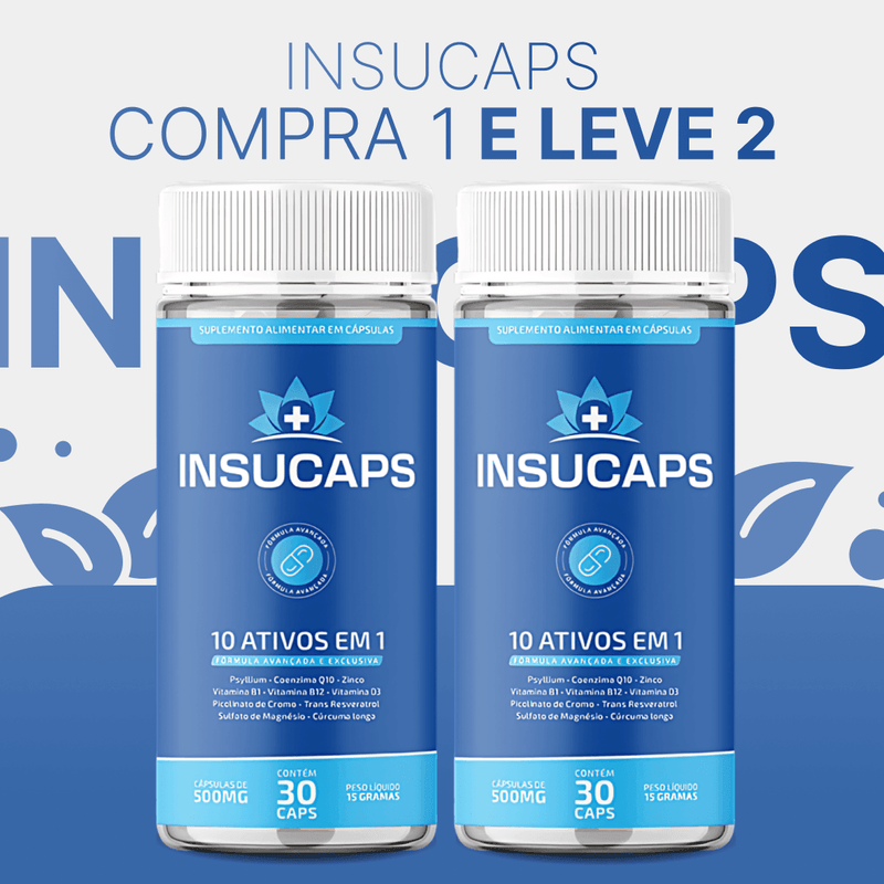 Insucaps 60 cápsulas - Original - COMPRE 1 LEVE 2 + Frete Grátis!